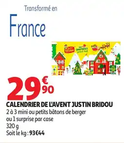 Auchan JUSTIN BRIDOU Calendrier de l'avent offre