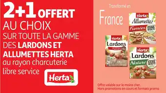 Auchan SHERTA ur toute la gamme des lardons et allumettes offre