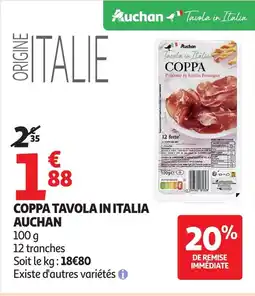 Auchan AUCHAN Coppa tavola in italia offre