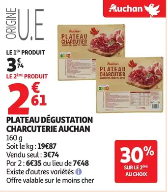 Auchan AUCHAN Plateau dégustation charcuterie offre