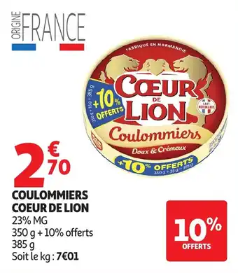 Auchan COEUR DE LION Coulommiers 23% mg offre