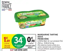 Intermarché Hyper Margarine tartine doux primevère offre