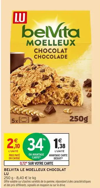 Intermarché Hyper Belvita le moelleux chocolat lu offre