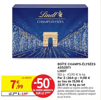 Intermarché Hyper Boîte champs-élysées assorti lindt offre