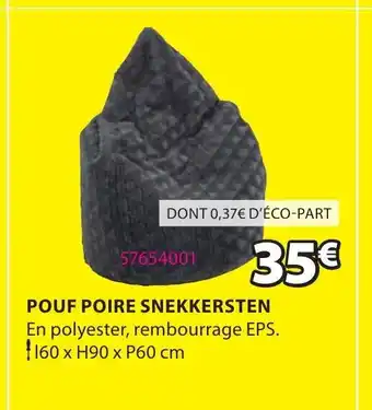 JYSK Pouf Poire Snekkersten offre