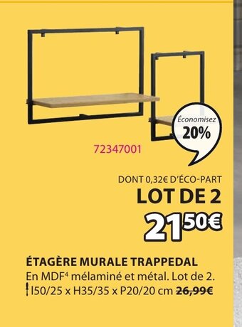 JYSK ètagère Murale Trappedal offre