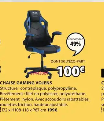 JYSK Chaise Gaming Vojens offre
