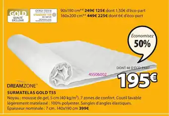 JYSK Surmatelas Gold TSS offre