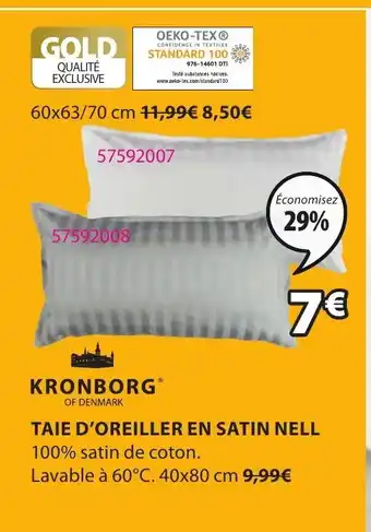 JYSK Taie D'Oreiller En Satin Nell offre