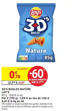 Intermarché Hyper 3d's bugles nature lay's offre