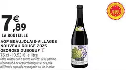 Intermarché Hyper Aop beaujolais-villages nouveau rouge 2025 georges duboeuf offre