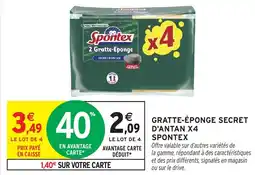 Intermarché Hyper Gratte éponge secret d'antan x4 spontex offre