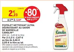 Intermarché Hyper Pistolet nettoyant ultra dégraissant au savon de marseille carolin offre