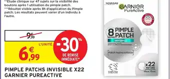 Intermarché Hyper Pimple patchs invisible x22 garnier pureactive offre