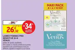 Intermarché Hyper Lames femmes pro sensitive 8 4 venus offre