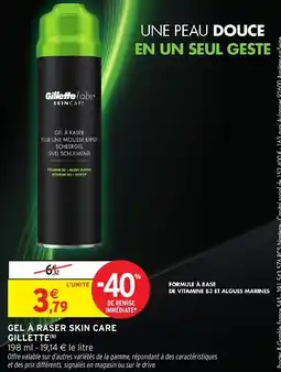 Intermarché Hyper Gel à raser skin care gillette offre