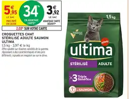 Intermarché Hyper Croquettes chat stérilisé adulte saumon ultima offre