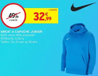Intermarché Hyper Sweat a capuche junior offre