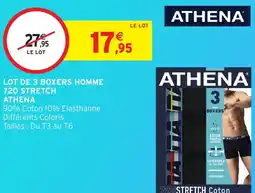 Intermarché Hyper Lot de 3 boxers homme 720 stretch athena offre
