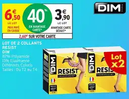 Intermarché Hyper Lot de 2 collants resist dim offre