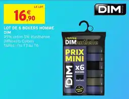 Intermarché Hyper Lot de 6 boxers homme dim offre