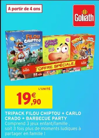 Intermarché Hyper Tripack filou chiptou carlo crado barbecue party offre