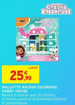 Intermarché Hyper Mallette maison coloriage gabby house offre