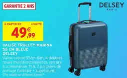 Intermarché Hyper Valise trolley marina 55 cm bleue delsey offre