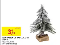 Intermarché Hyper Décoration de table sapin feeric offre