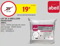 Intermarché Hyper Lot de 2 oreillers envoutant abeil offre