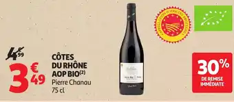 Auchan Côtes du rhône aop bio offre