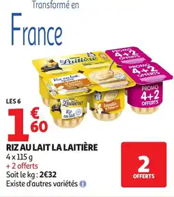 Auchan Riz au lait la laitière offre