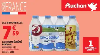 Auchan Lait demi-écrémé auchan offre
