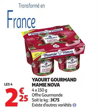 Auchan Yaourt gourmand mamie nova offre