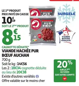 Auchan Viande hachée pur bœuf auchan offre