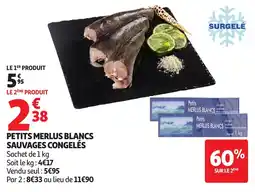 Auchan Petits merlus blancs sauvages congelés offre