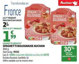 Auchan Spaghetti bolognaise auchan offre