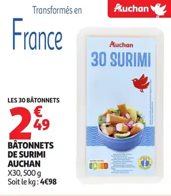 Auchan Bâtonnets de surimi auchan offre