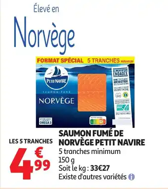 Auchan Saumon fumé de norvège petit navire offre
