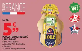 Auchan Poulet fermier de loué label rouge offre