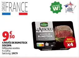 Auchan 4 pavés de rumsteck socopa offre