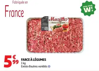 Auchan Farce à légumes offre