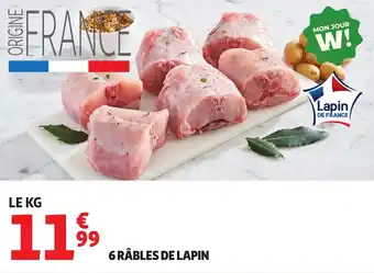Auchan 6 râbles de lapin offre