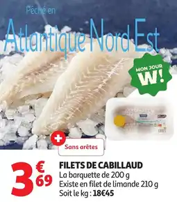 Auchan Filets de cabillaud offre