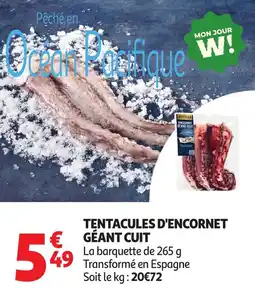 Auchan Tentacules d'encornet géant cuit offre