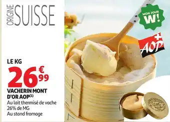 Auchan Vacherin mont d'or aop offre