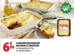 Auchan Lasagne bolognaise auchan le traiteur offre
