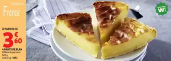 Auchan 4 parts de flan offre
