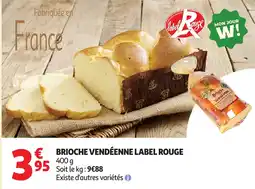 Auchan Brioche vendéenne label rouge offre