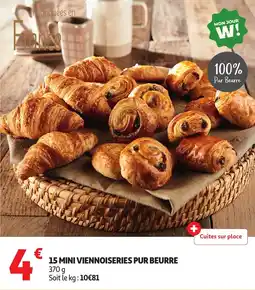 Auchan 15 mini viennoiseries pur beurre offre